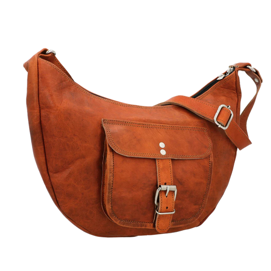 Classic Leather Hobo Shoulder Bag