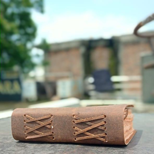 PRASTARA - Leather Diary for Man & Woman Size 7 x 5 inch deckle edge Pages Vintage Journal Notebook uv print