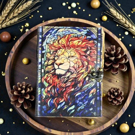 PRASTARA - Leather Diary for Man & Woman Size 7 x 5 inch deckle edge Pages Vintage Journal Notebook uv print