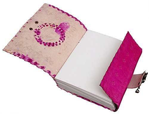 New Leather Diary for Woman Size 7 x 5 inch Color Pink Vintage Journal Notebook