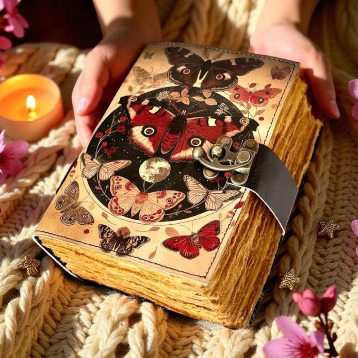 Prastara -Leather Bound Journal - , 7"X5", 600 Pages - Vintage Blank Paper Diary for Writing, Drawing, Sketchbook, and Travel Notebook - Ideal for Women and Men