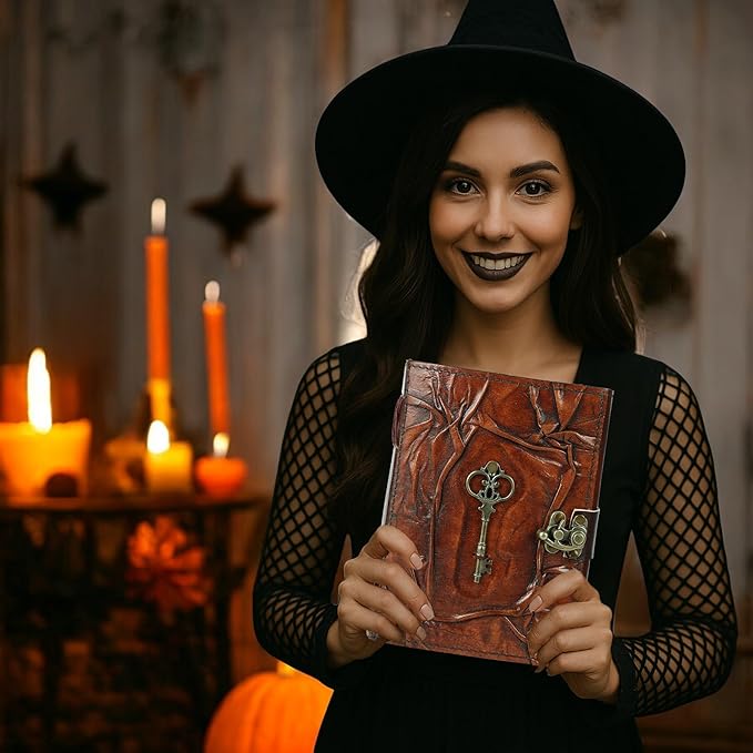 Leather Vintage Journal Retro Travel Diary an Exclusive Handmade Paper Notebook with Key Leather Bound Journal Vintage Journal for Man and Women (The Key