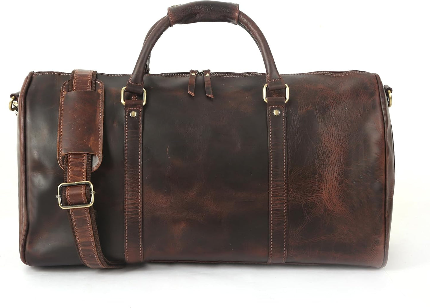 The Prastara Oversized Dark Brown Weekender Leather