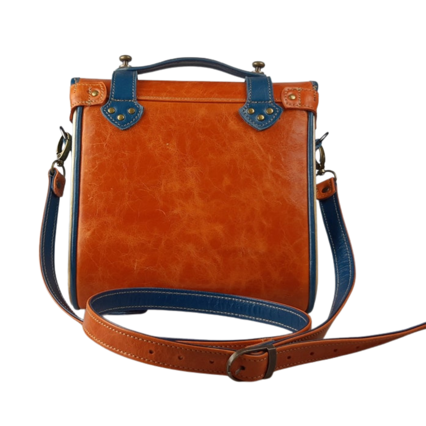 100% Natural Goat Leather Shoulder Bag Handmade Unisex