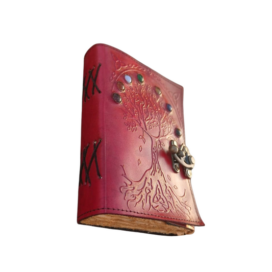 Tree of life, Stone Embossed Antique Handmade Leather-Bound Journal for Men and Women, Daily Notebook Diary, Writing pad for Artist, Sketchbook, Travel Journal, Drawing Journal, 7X5 Inch