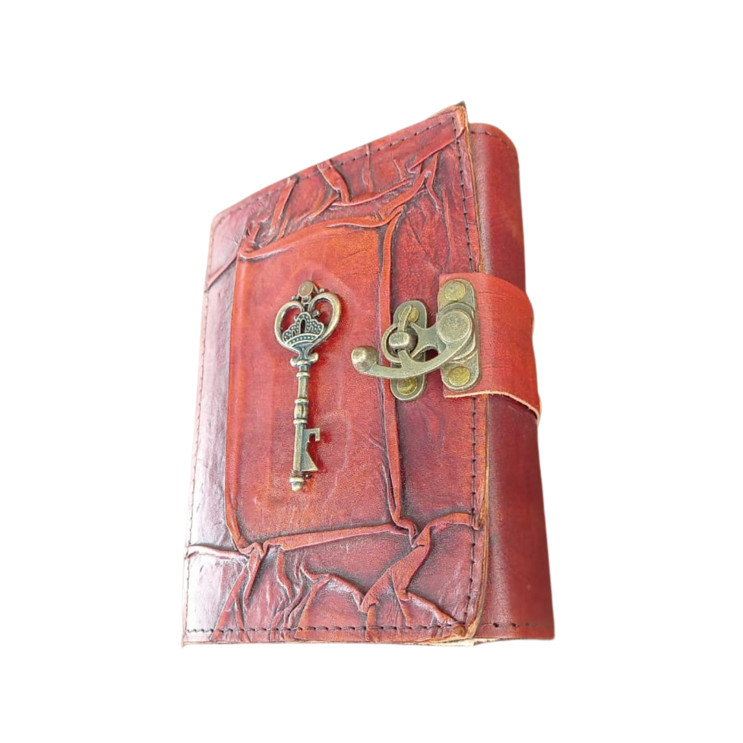 Leather Vintage Journal Retro Travel Diary an Exclusive Handmade Paper Notebook with Key Leather Bound Journal Vintage Journal for Man and Women (The Key