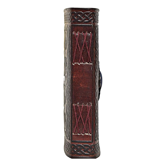 Moon Blue Lapiz Embossed Vintage Leather Journal | 240 Pages of Antique Handmade Deckle Edge Vintage Paper, Leather Sketchbook, Drawing Journal, Great Gift