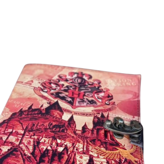 Harry Potter Inspired Vintage Notebook | Hogwarts House Crest | 200 Deckle Edge Pages | Leather Diary for Gifting & Collectors