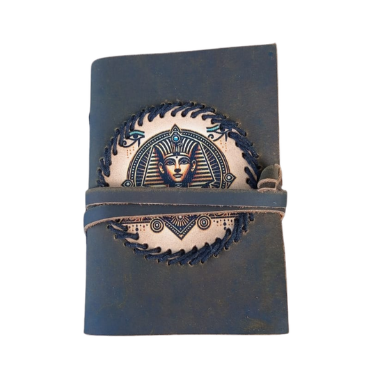 Leather Journal Notebook - Rustic Handmade Vintage Leather Bound Journals for Men and Women - Leather Craft Unlined Paper 200 Pages, (5" x 7")