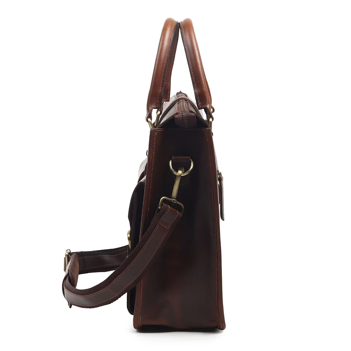 The Prastara Garrison Leather Laptop Messenger Bag