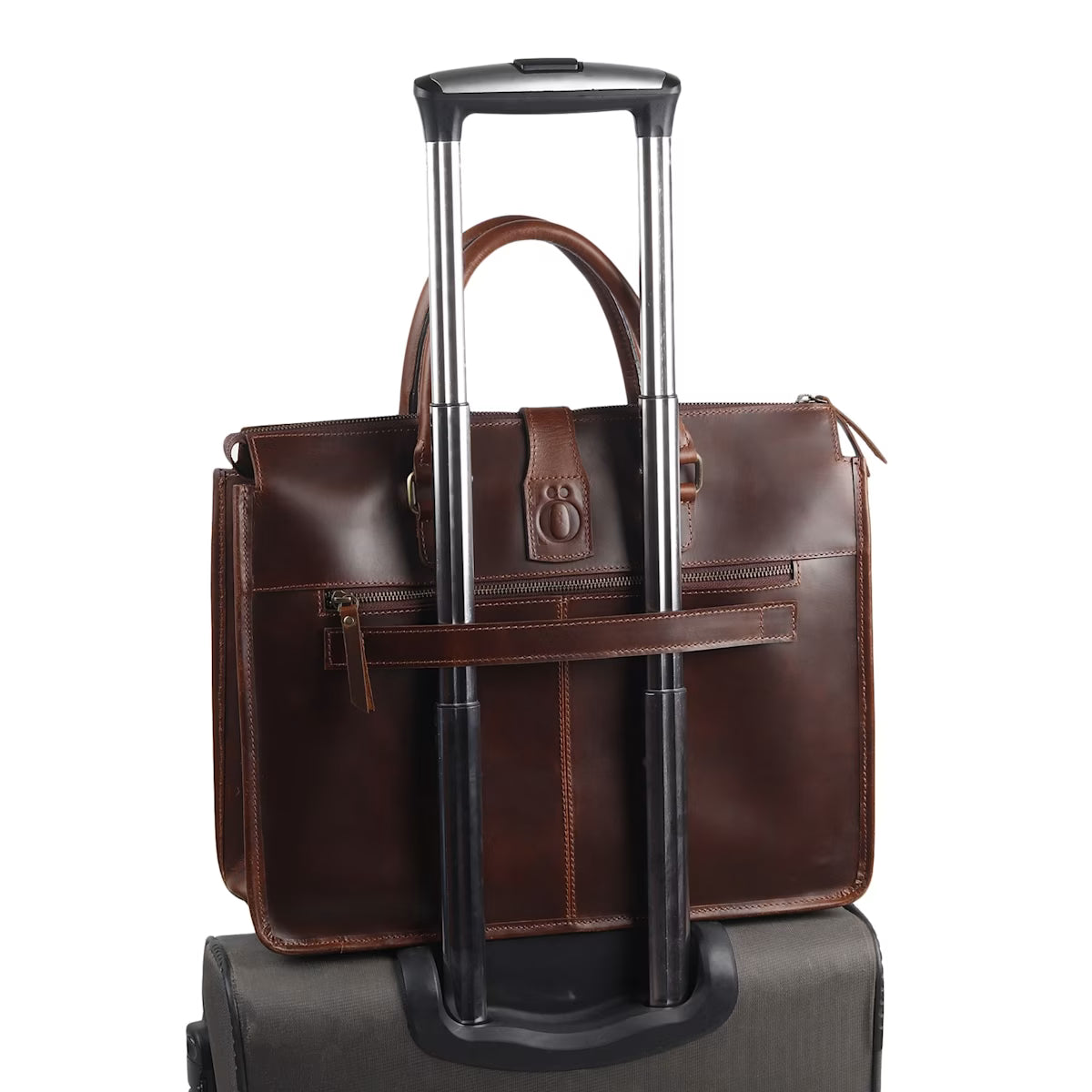 The Prastara Garrison Leather Laptop Messenger Bag