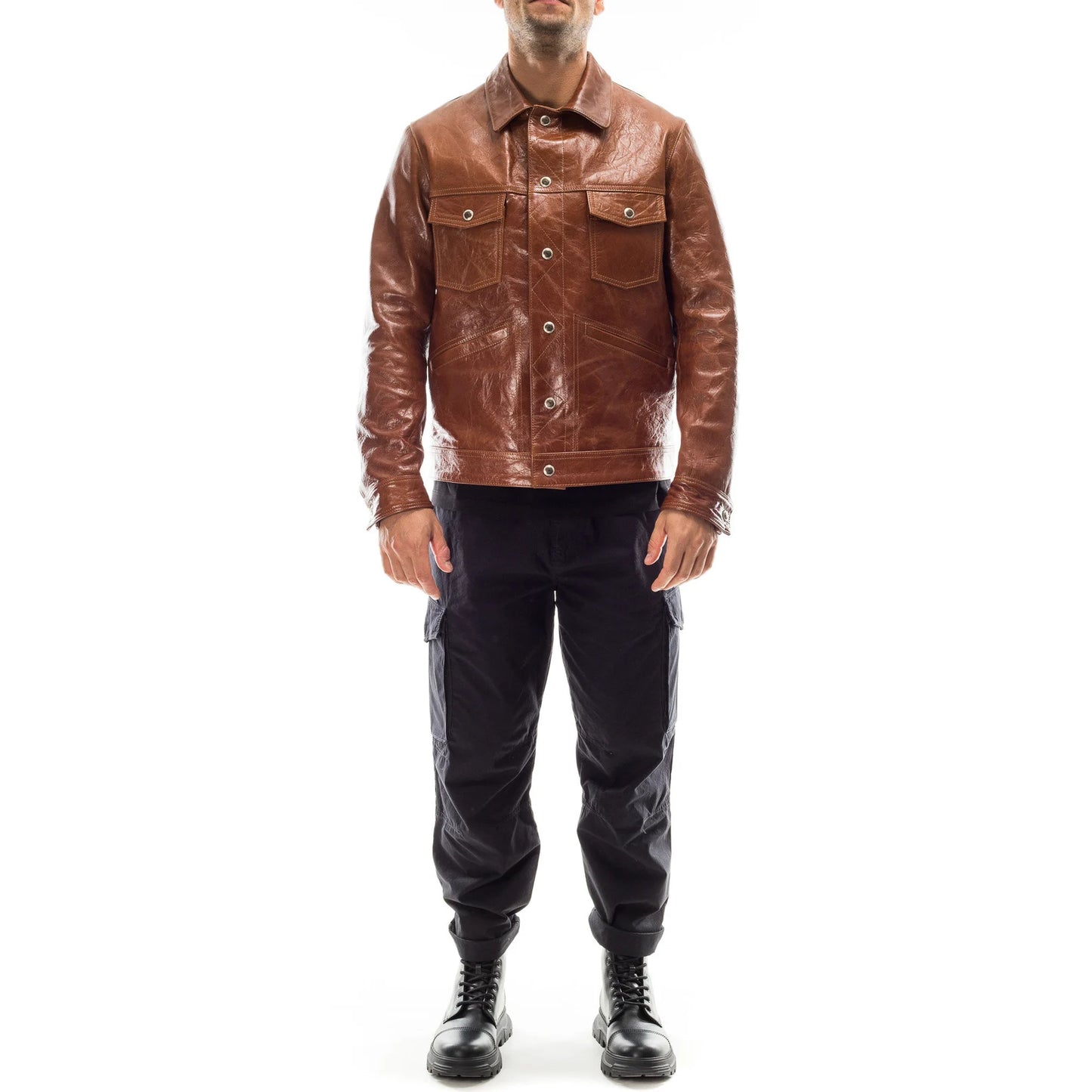 The Prastara Italian handmade Men genuine lambskin leather jacket