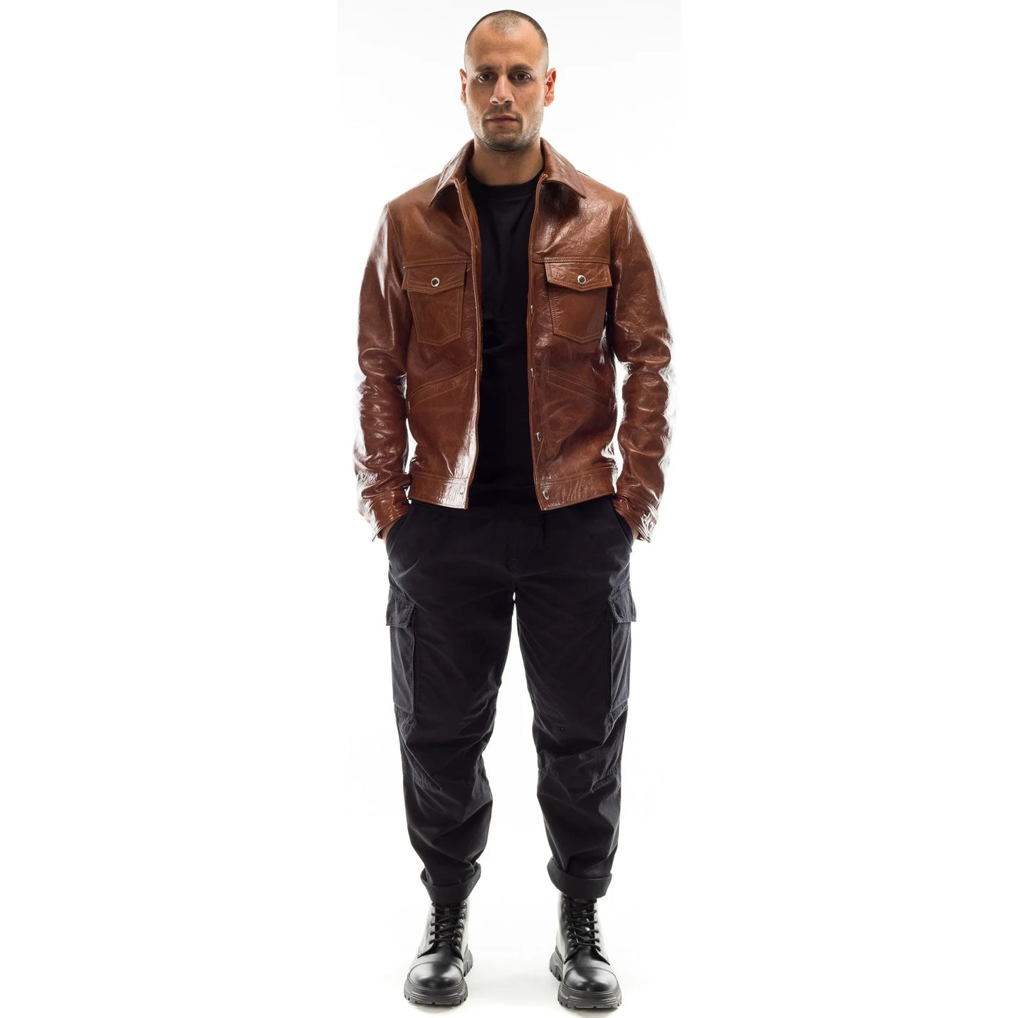 The Prastara Italian handmade Men genuine lambskin leather jacket