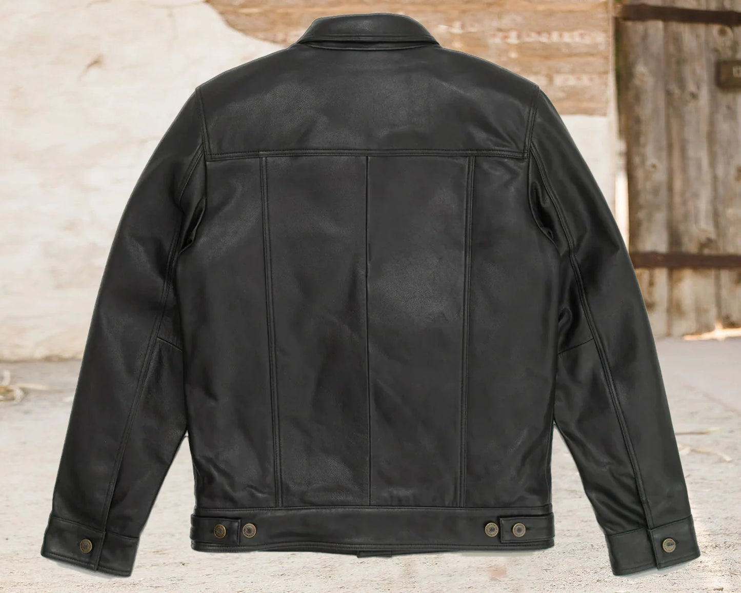 The Prastara Men's Black Lambskin Leather Jacket