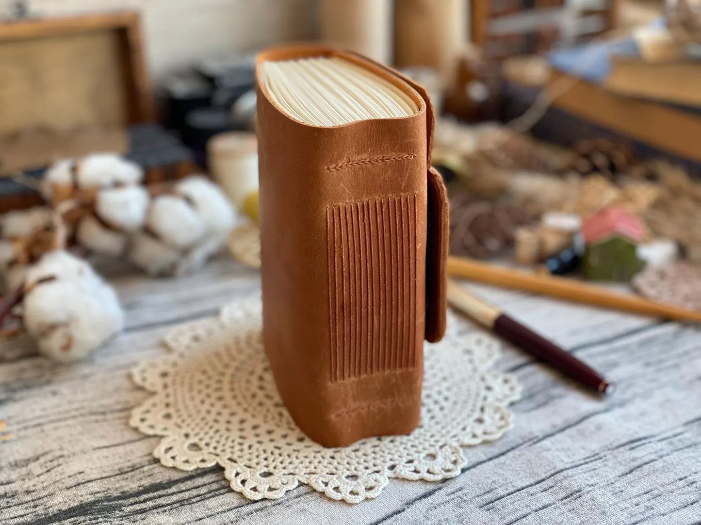The Prastara Cognac Leather Journal