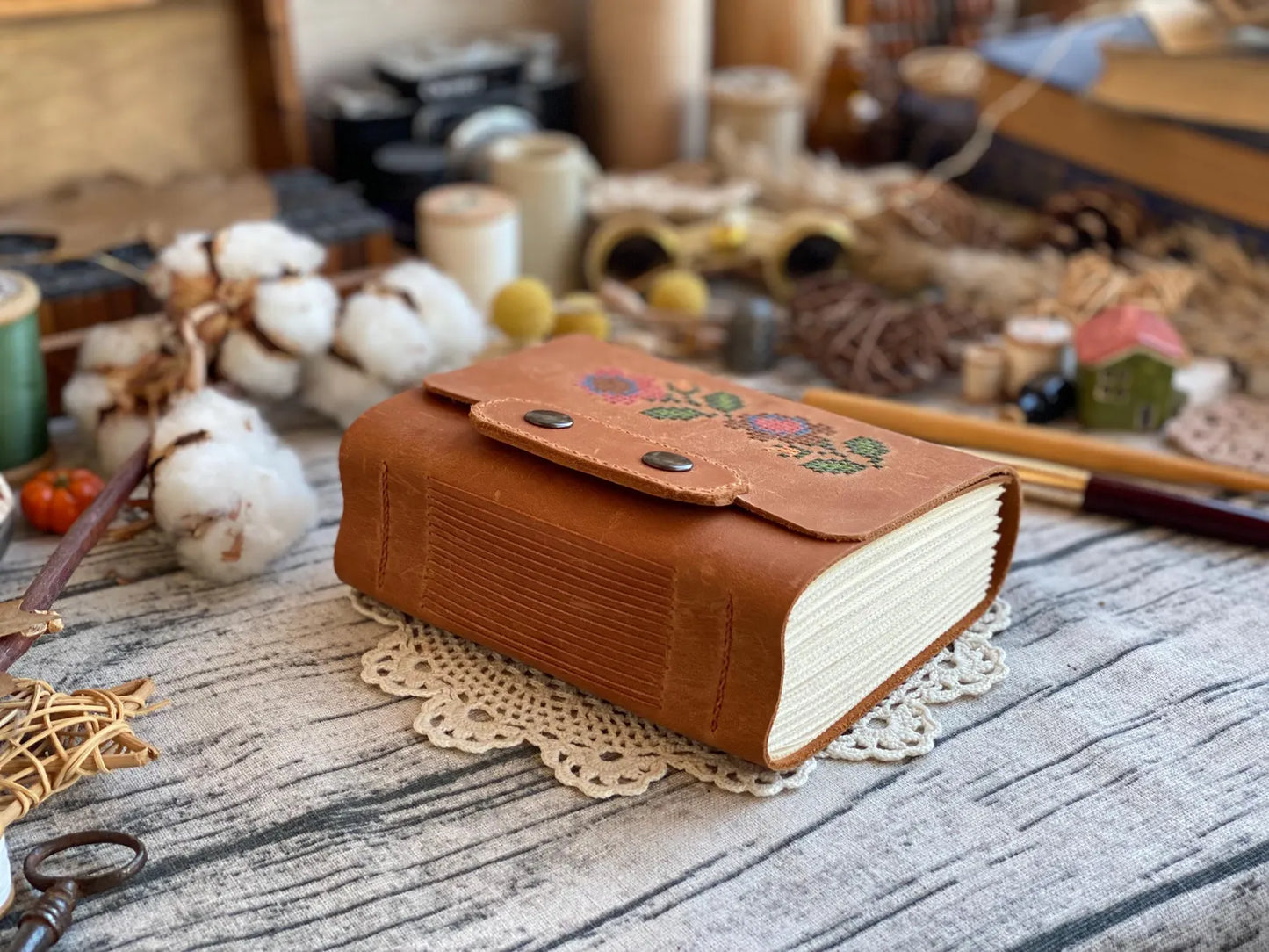 The Prastara Cognac Leather Journal