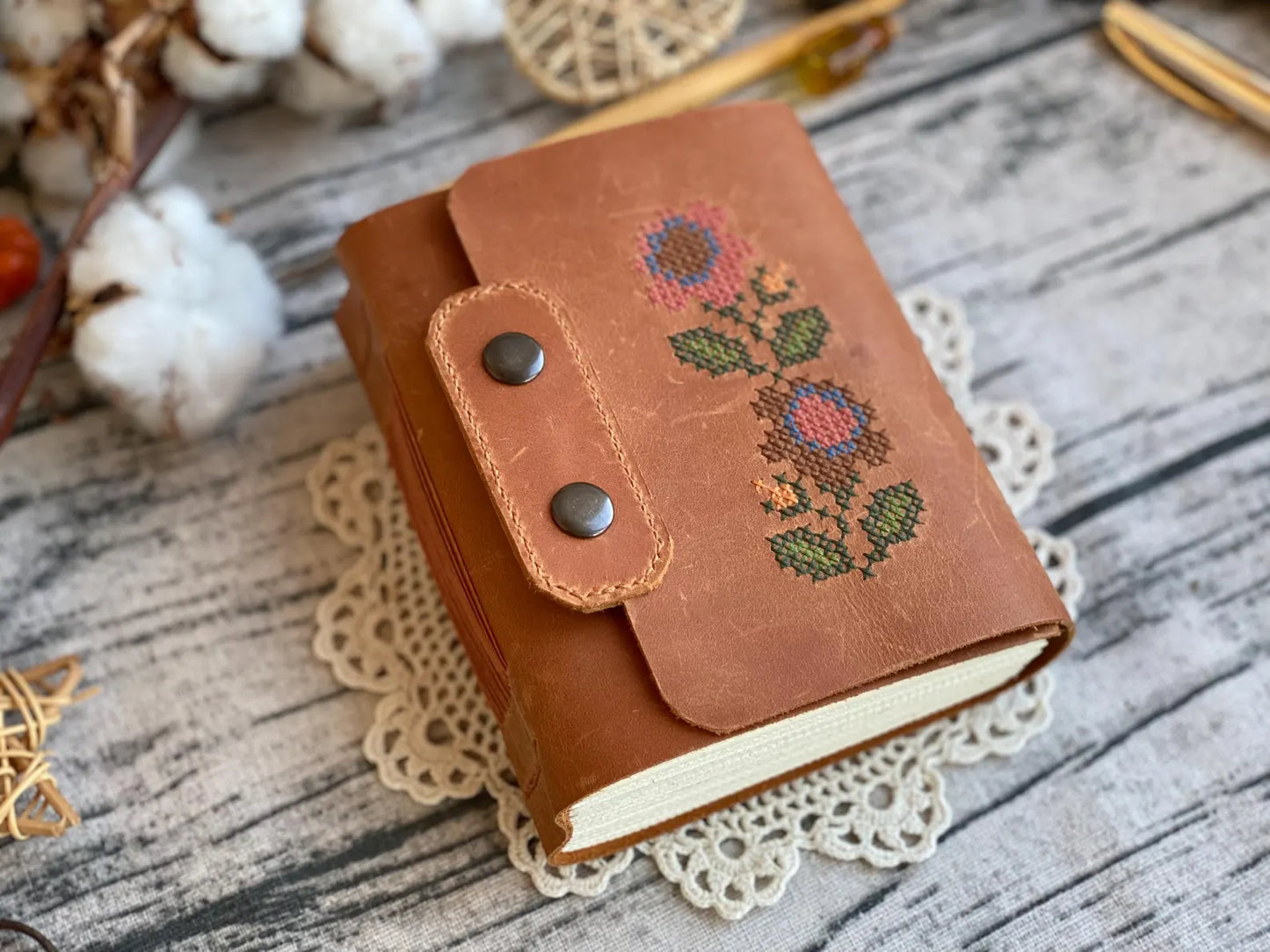 The Prastara Cognac Leather Journal