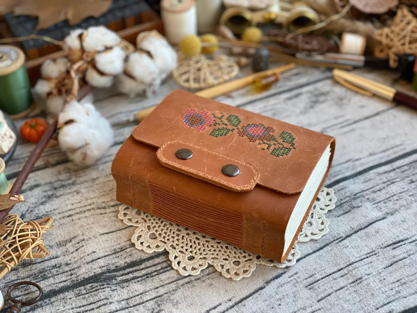 The Prastara Cognac Leather Journal