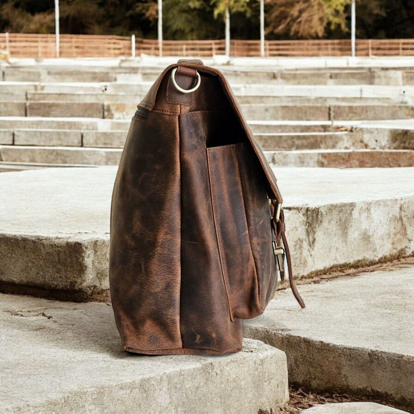 The Prastara Handcrafted Leather Laptop Bag