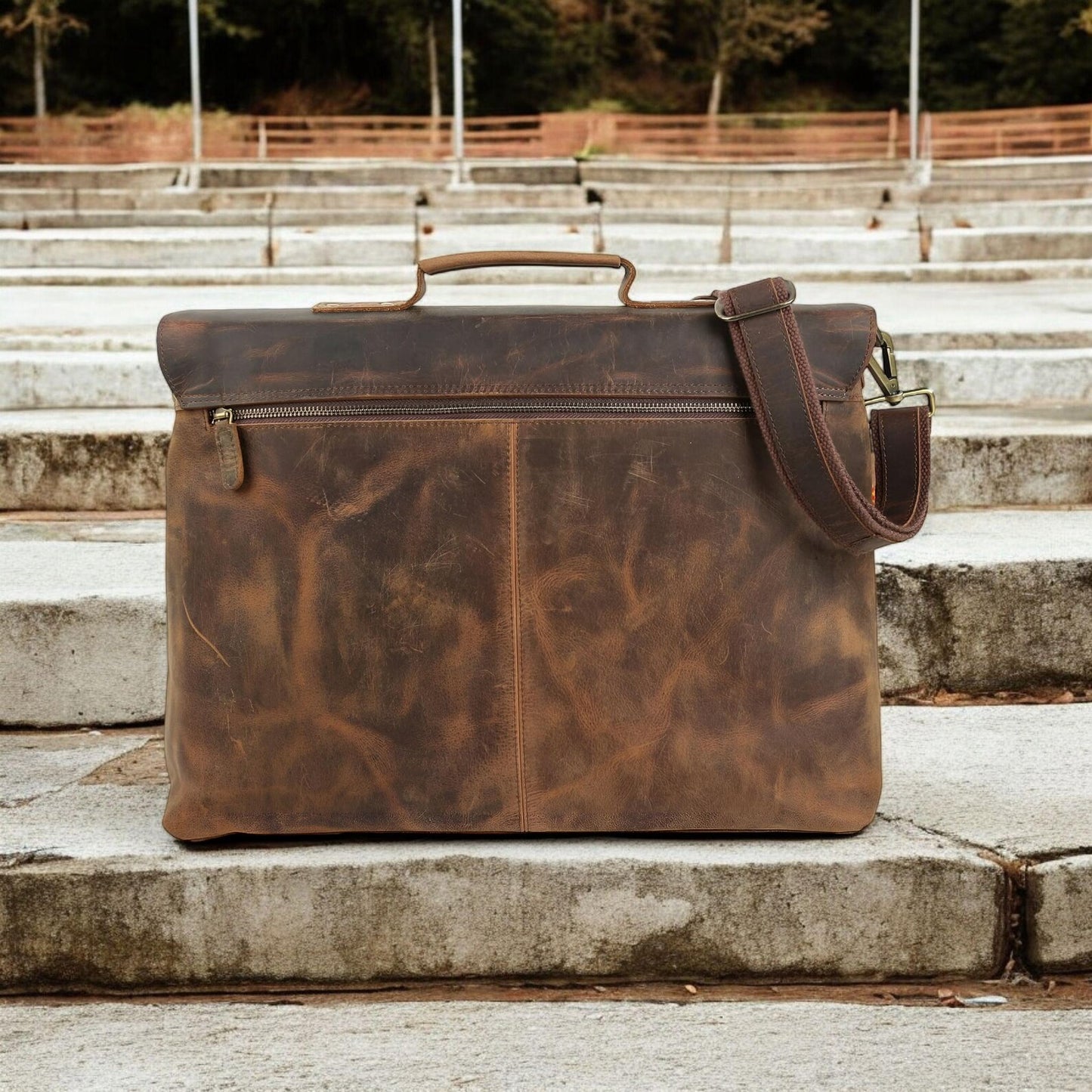 The Prastara Handcrafted Leather Laptop Bag