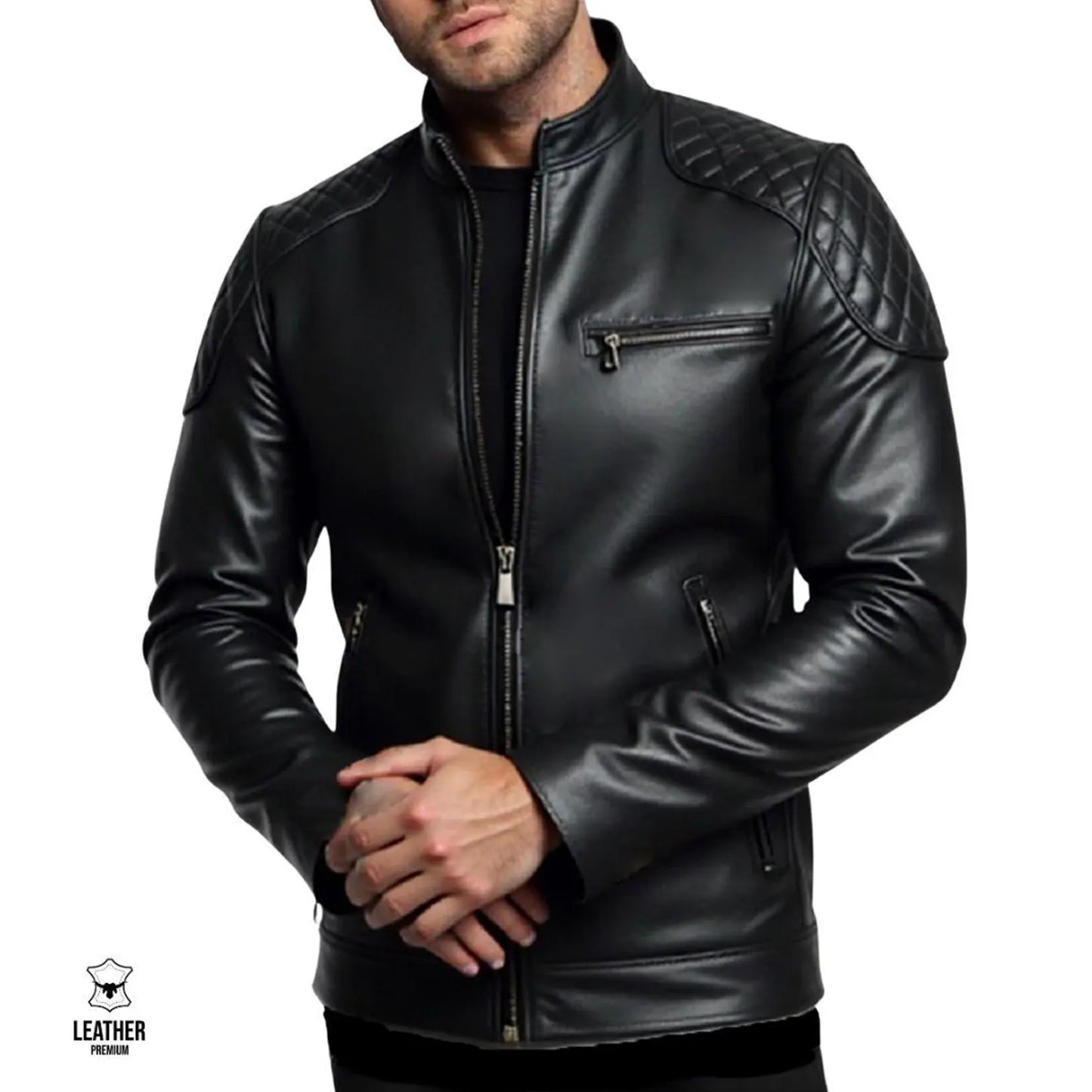 The Prastara handmade Men genuine lambskin leather jacket