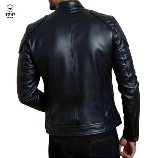 The Prastara handmade Men genuine lambskin leather jacket