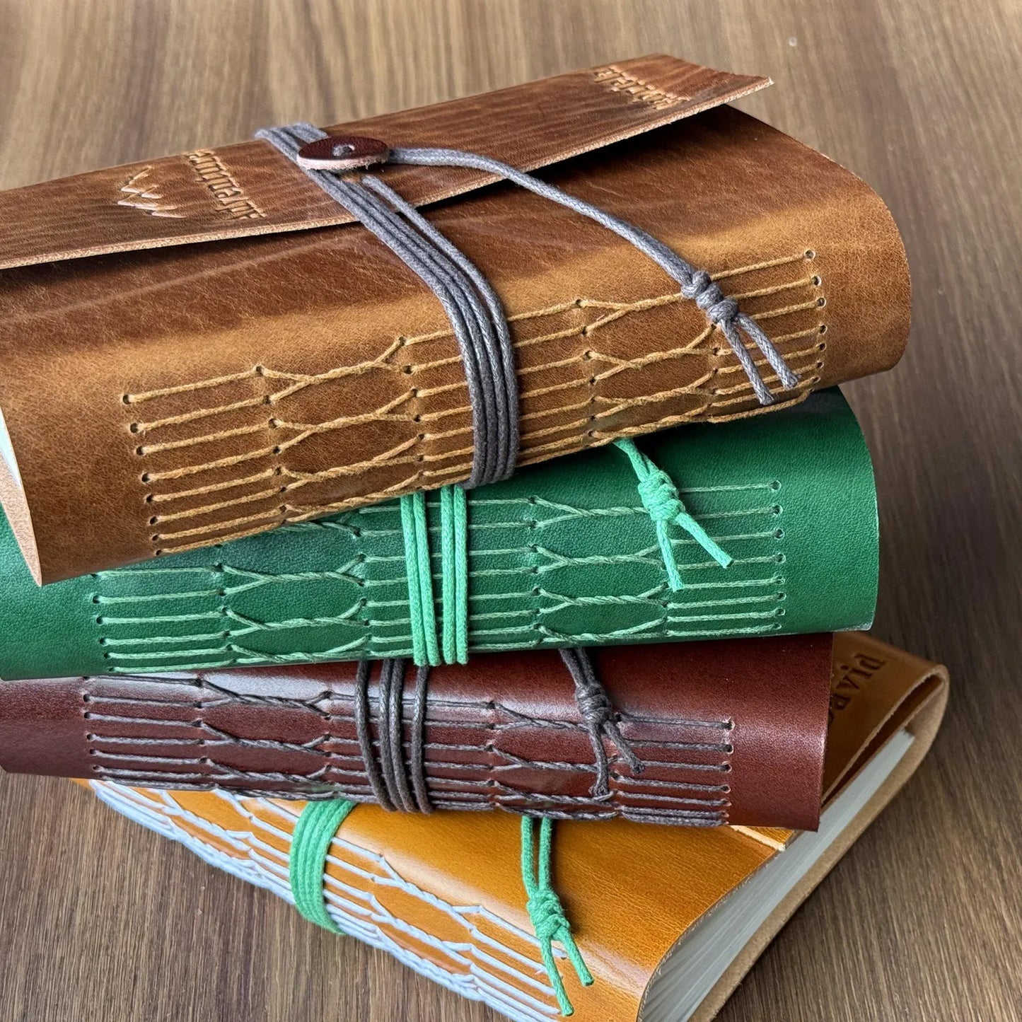 The Prastara Personlaized leather journal notebook