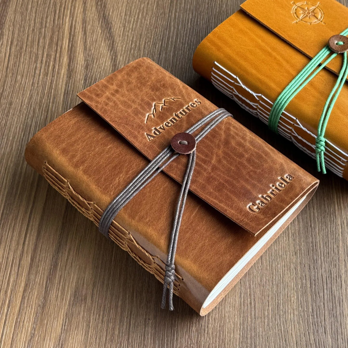 The Prastara Personlaized leather journal notebook
