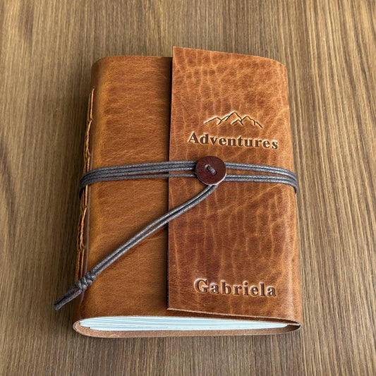 The Prastara Personlaized leather journal notebook