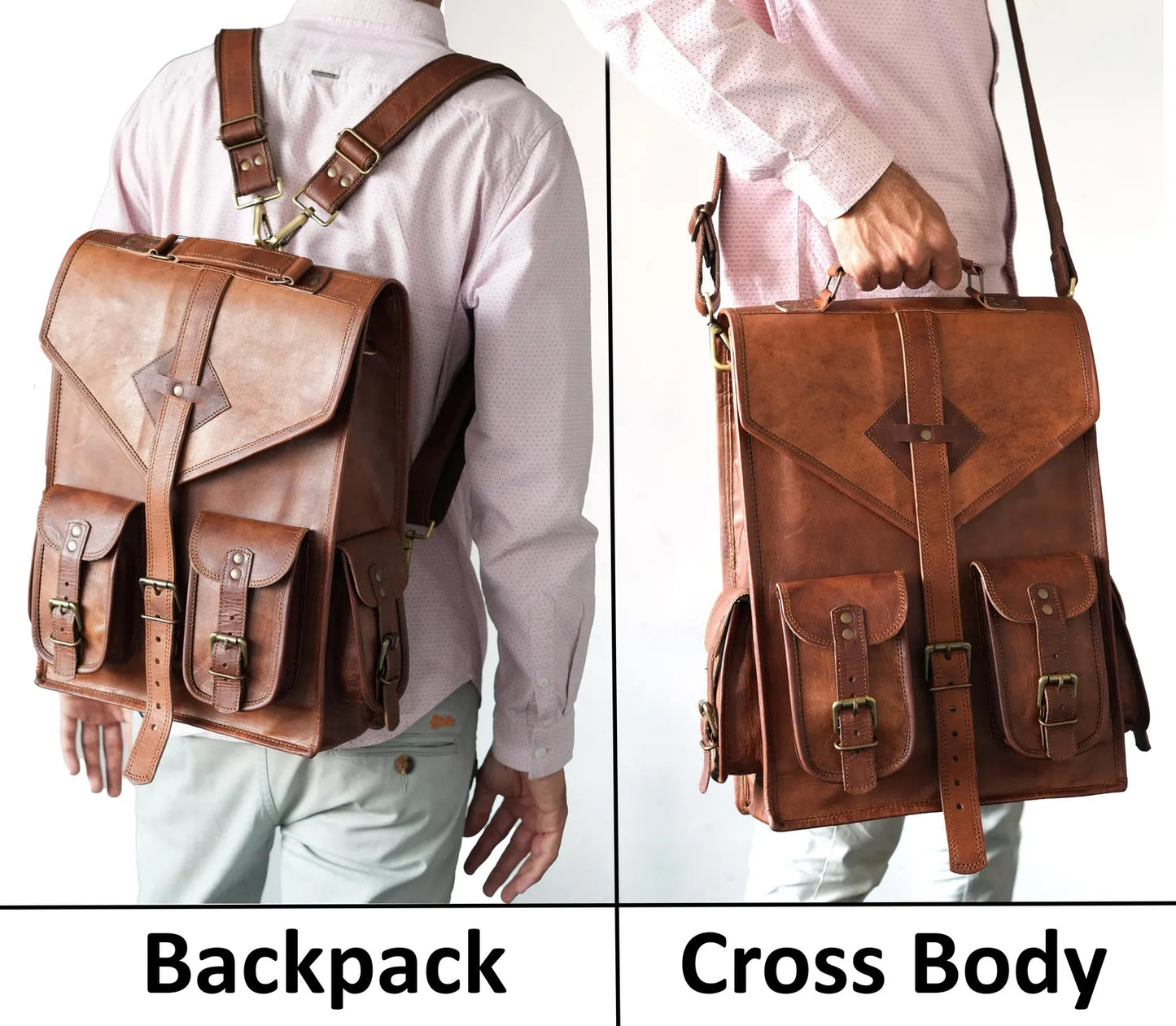The Prastara Handcrafted Goat Leather Messenger Bag