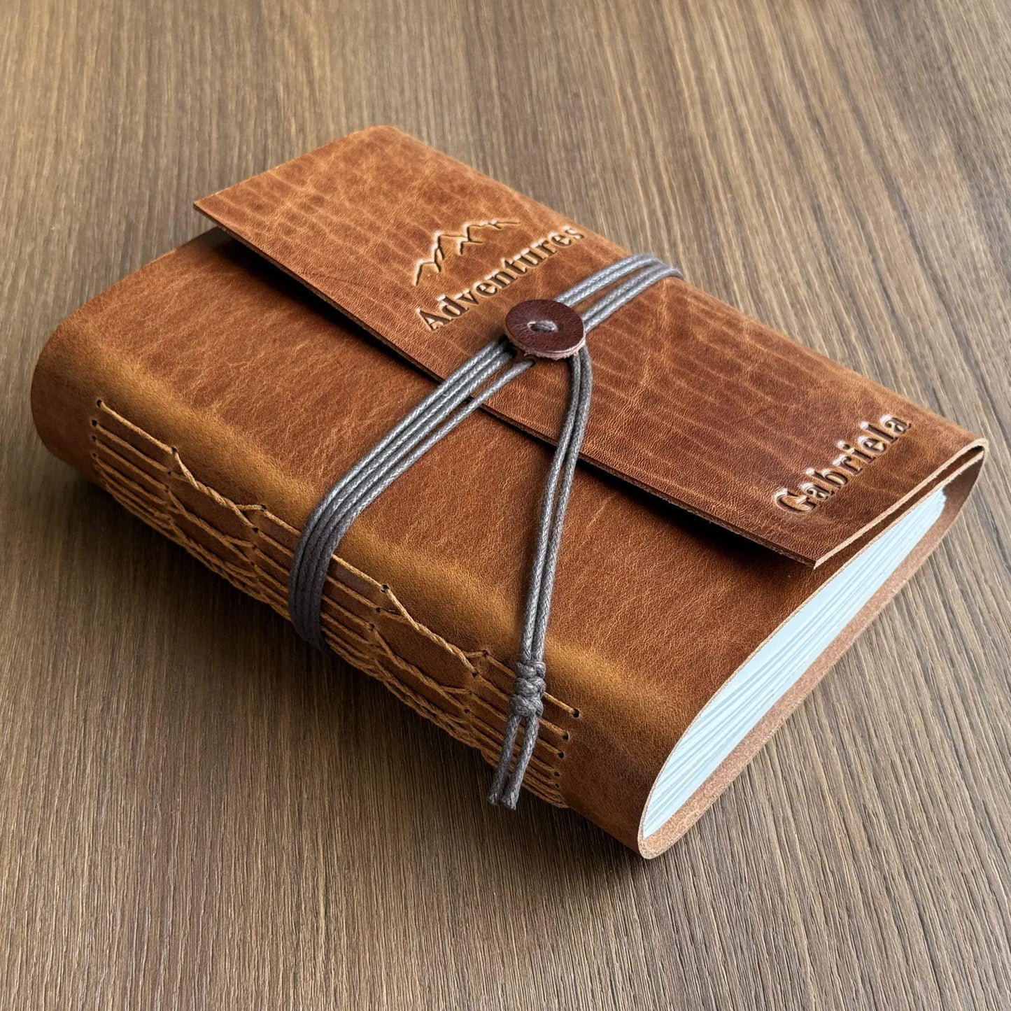 The Prastara Personlaized leather journal notebook