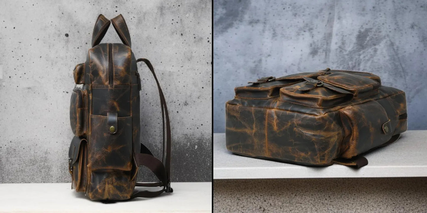 The Prastara Leather Backpack