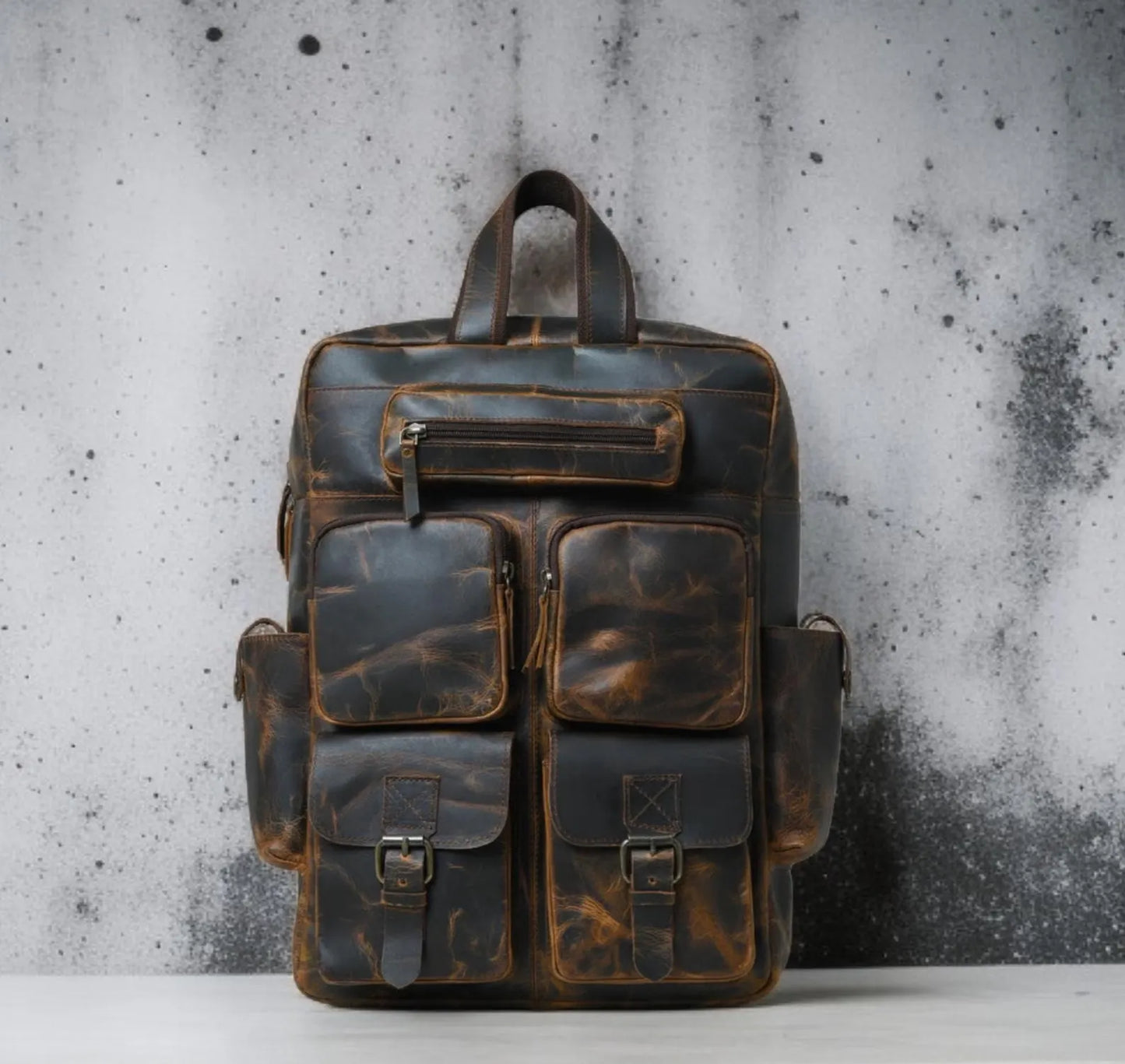 The Prastara Leather Backpack