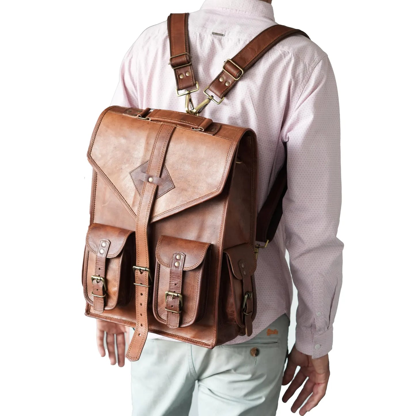 The Prastara Handcrafted Goat Leather Messenger Bag