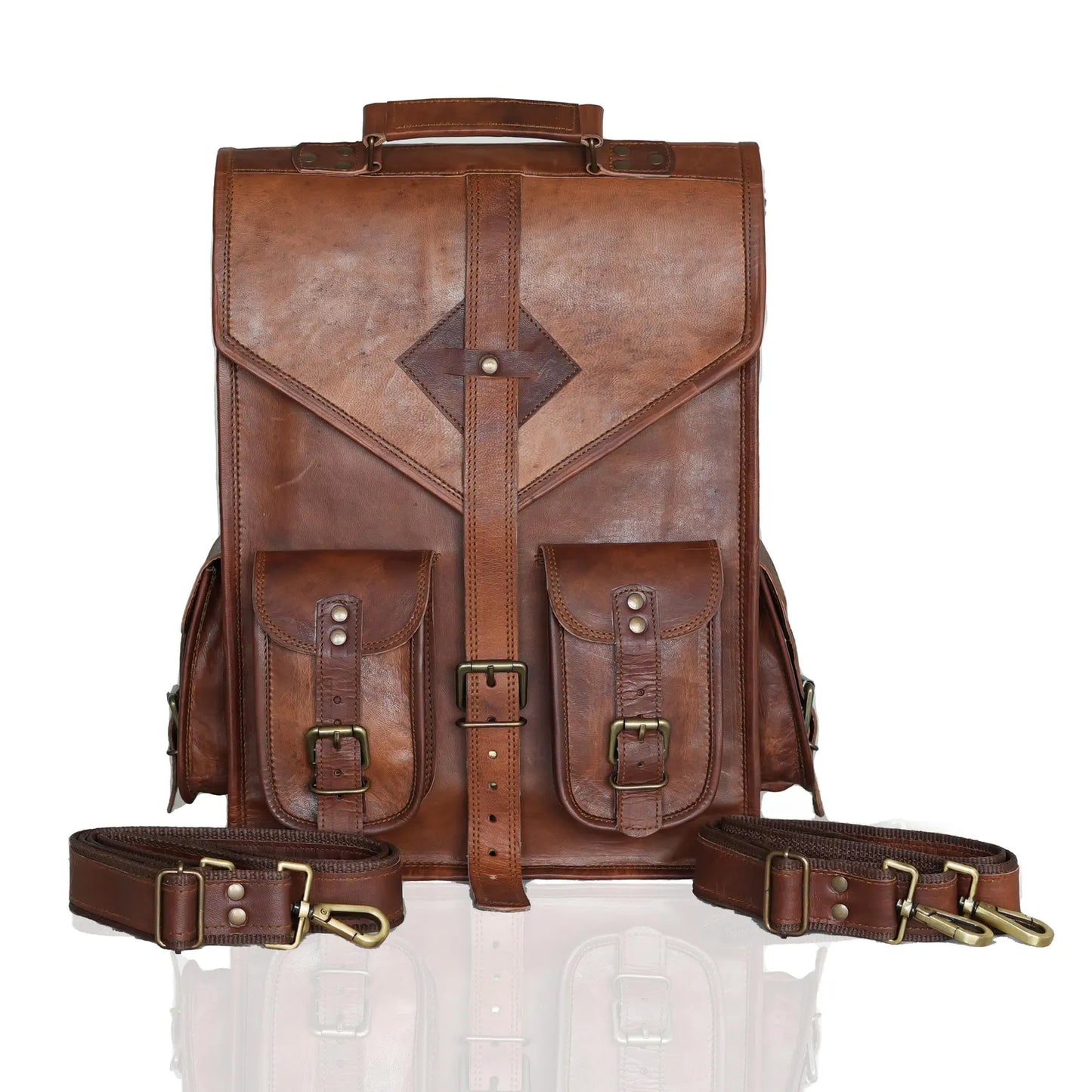The Prastara Handcrafted Goat Leather Messenger Bag