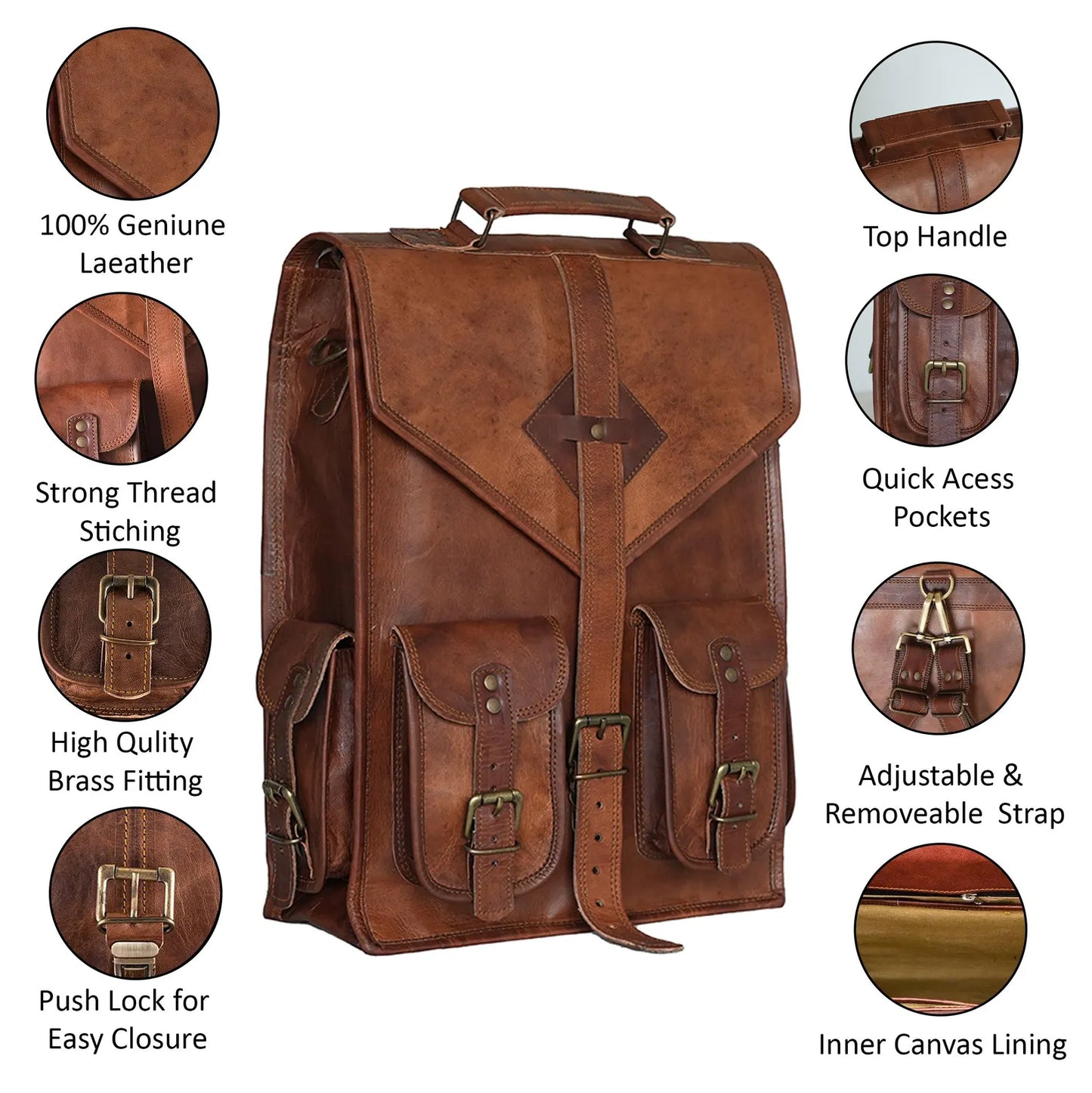 The Prastara Handcrafted Goat Leather Messenger Bag