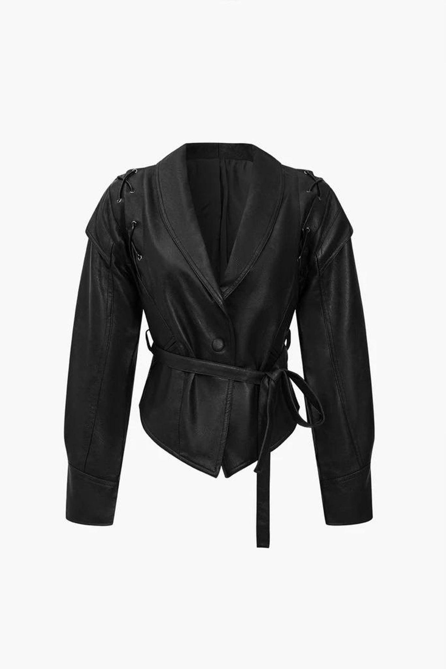 The Prastara Women's Latest Design Black Brown Oversized Leather Jacket
