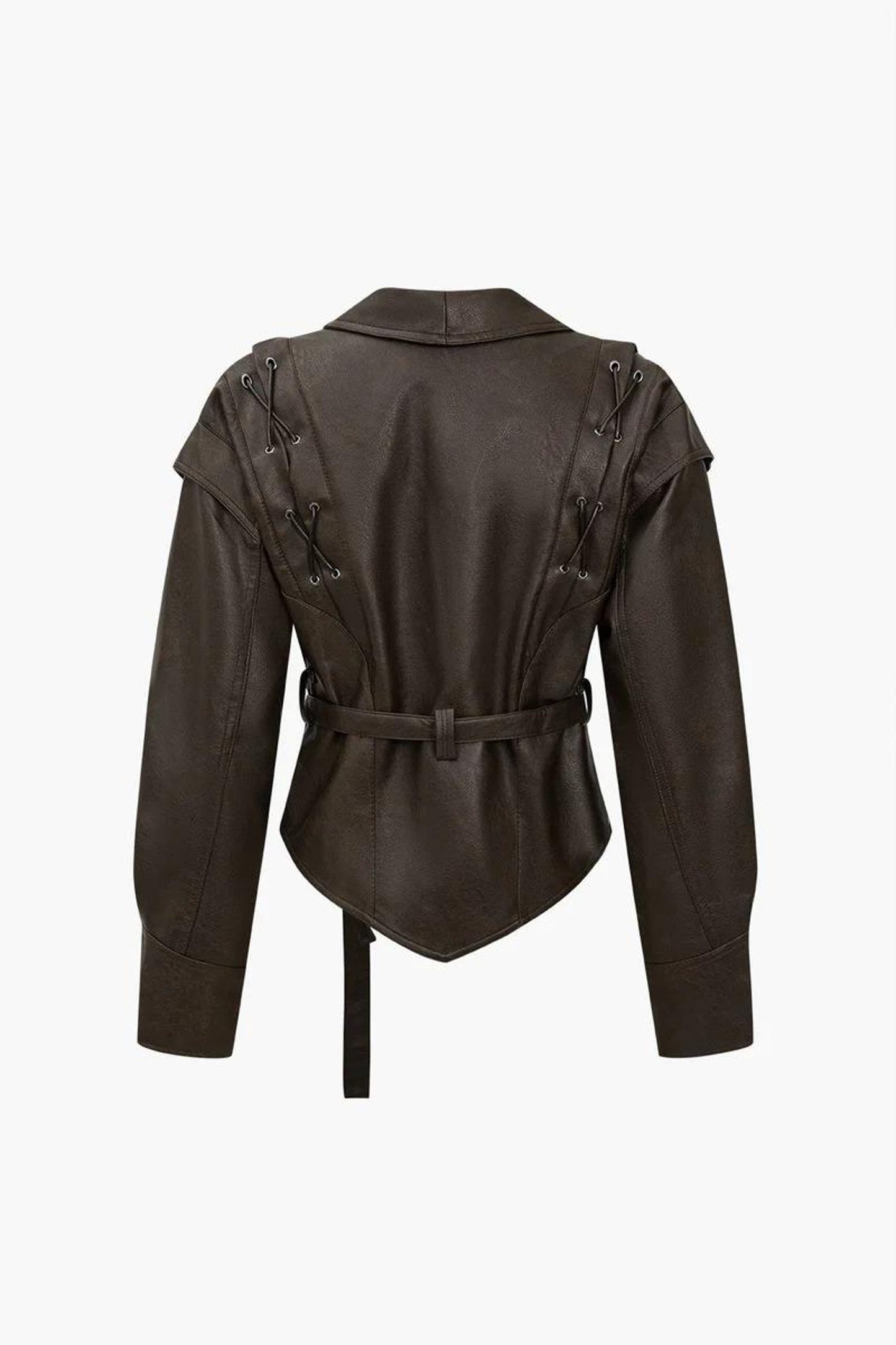 The Prastara Women's Latest Design Black Brown Oversized Leather Jacket