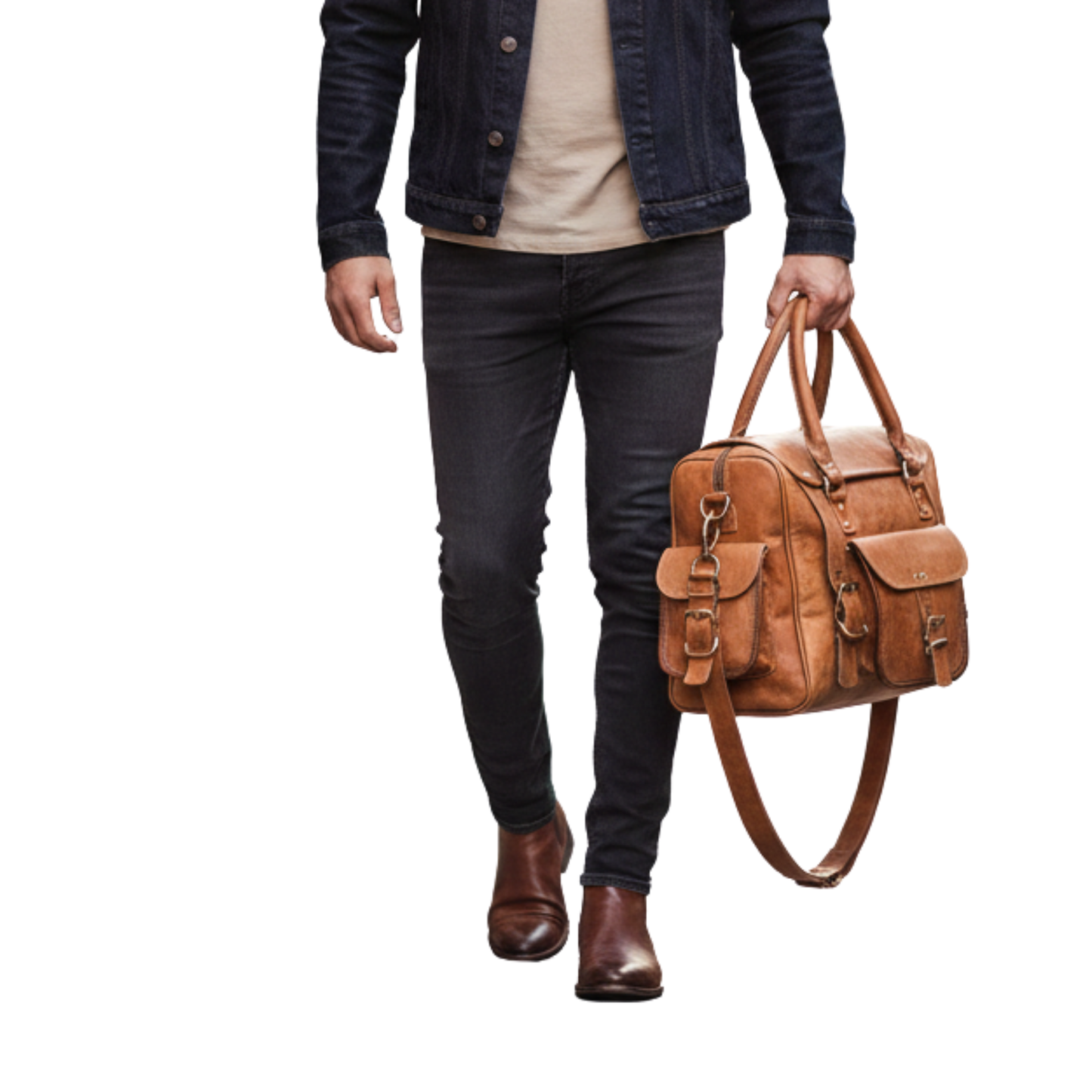 Leather Office travel Messenger Bag