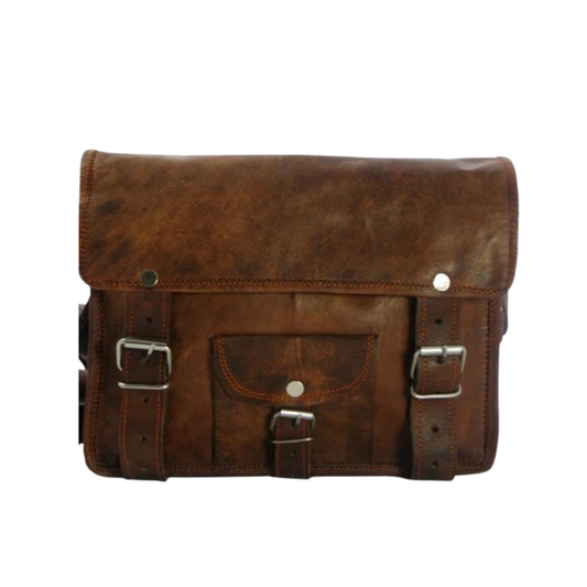 The Prastara 1 Side Pouch Brown Leather