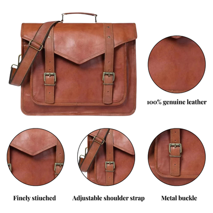 Leather Laptop Messenger Bag