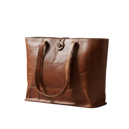 Vintage Leather Work Tote Bag