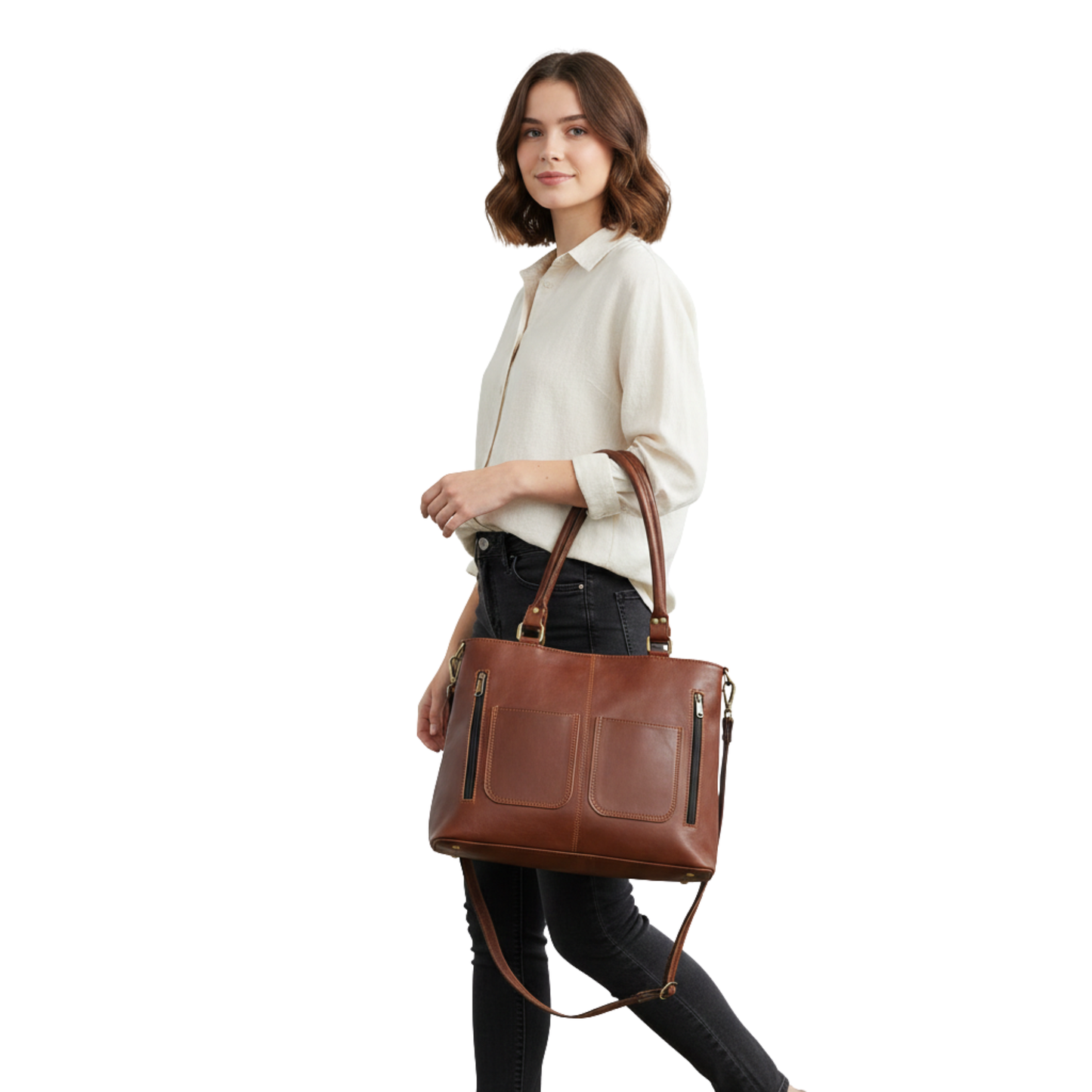 Classic Leather Shoulder Bag