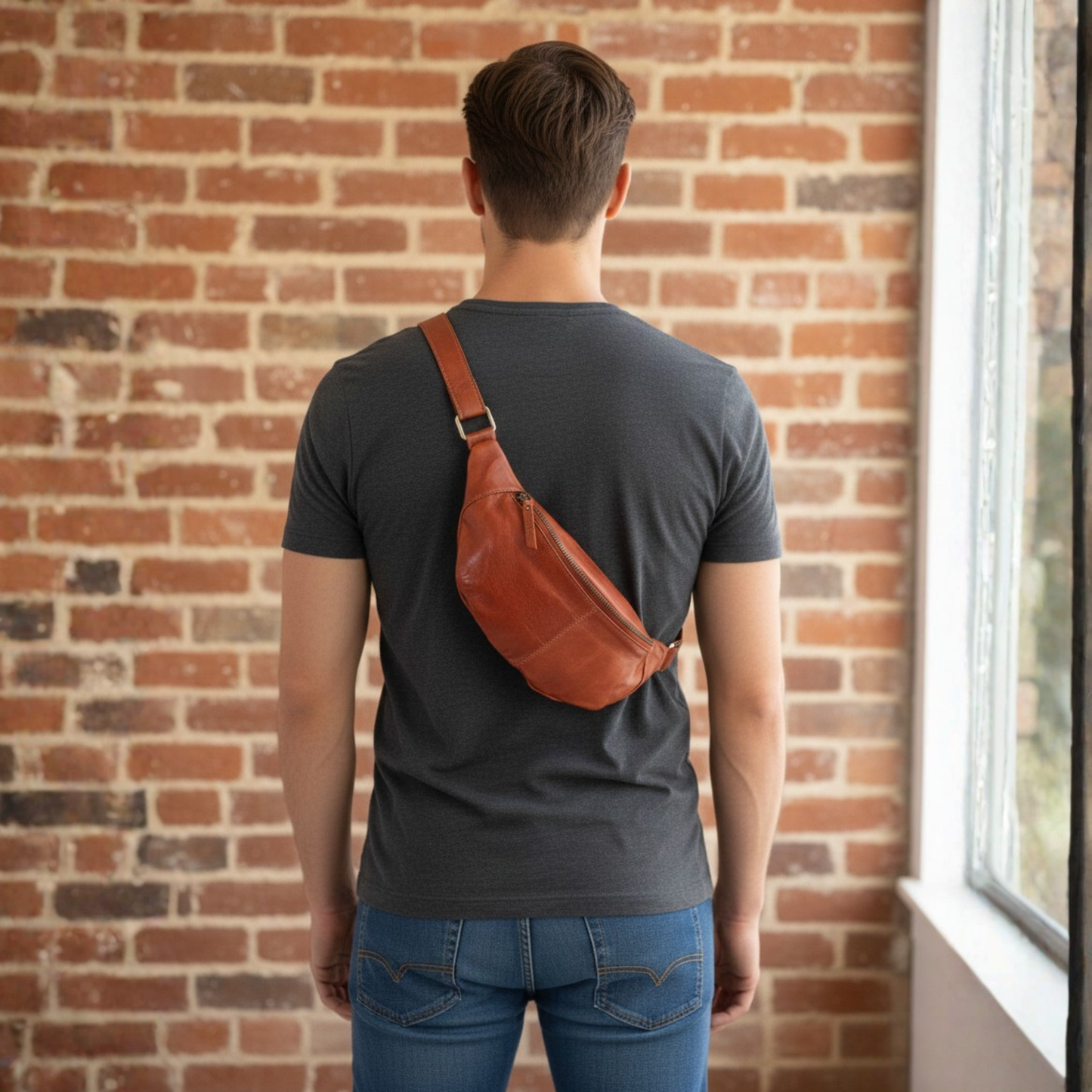 Leather Sling Crossbody Bag
