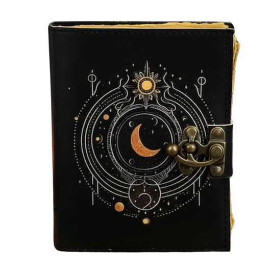 UV PRINT of 400 pages Leather Journal Notebook -Sketchbook grimoire journal - Book of Shadows vintage handbound Large Journal for Men and Women