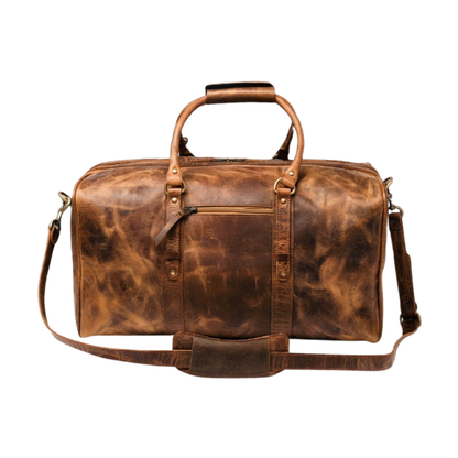 Leather Travel Weekender Duffle Bag
