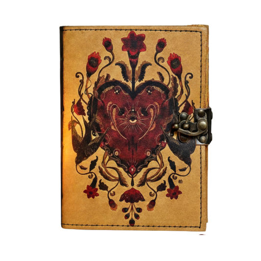 PRASTARA - Leather Diary for Man & Woman Size 7 x 5 inch deckle edge Pages Vintage Journal Notebook uv print