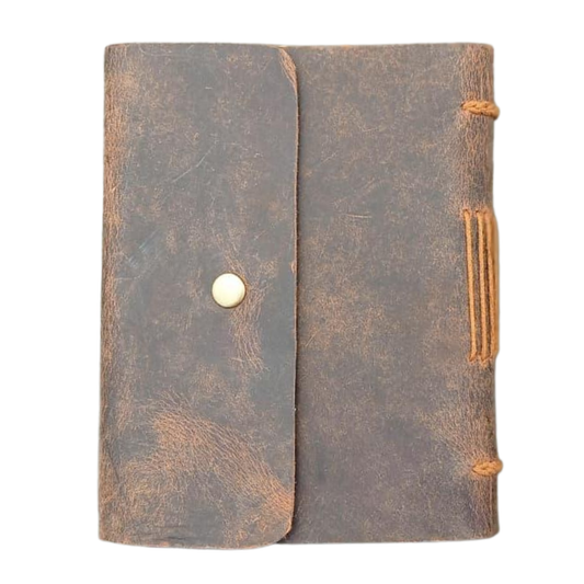 Leather Journal with Lock Clasp Vintage Handmade Leather Luna Moths and Morpho Butterfly Print Diary Prayer Pagan Witchcraft Supplies Wiccan Decor Notebook Daily (6x4) inch