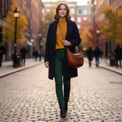 Classic Leather Hobo Shoulder Bag