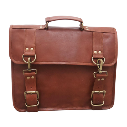 15" Leather Messenger Bag for Women Travel Laptop Crossbody Satchel Bag for Men School College Brown Handbag Best Graduation Christmas Gift